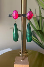 Pendientes Gota Verde