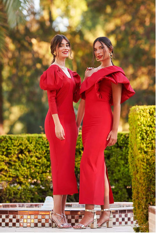 Deep Red Dress